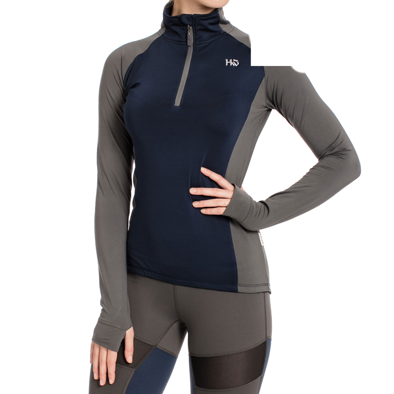 Horseware Thea Ladies Tech Quarter Zip Fleece - Castle Rock/Navy